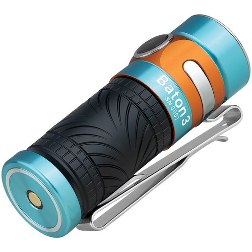 Olight Baton 3 Rechargeable Limited Edition Flashlight - 1200 Lumens, 166 Meter Beam, Limited Edition Roadster Color Scheme Olight Baton 3 Rechargeable Limited Edition Flashlight - 1200 Lumens, 166 Meter Beam, Limited Edition Roadster Color Scheme