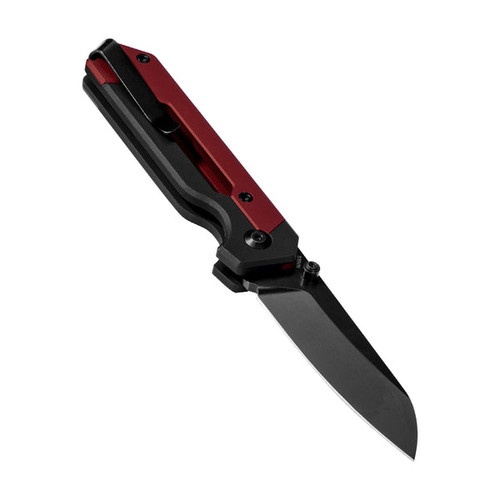 Kizer Knives Hyper Button Lock Folding Knife - 2.99" S35VN Black Drop Point Blade, Red/Black Milled Aluminum Handles - Ki3632A2 Kizer Knives Hyper Button Lock Folding Knife - 2.99" S35VN Black Drop Point Blade, Red/Black Milled Aluminum Handles - Ki3632A2