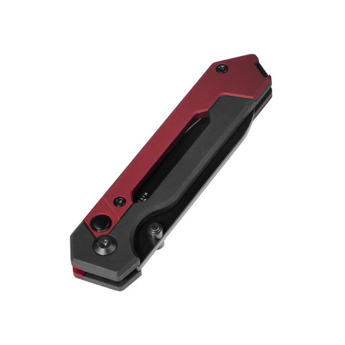 Kizer Knives Hyper Button Lock Folding Knife - 2.99" S35VN Black Drop Point Blade, Red/Black Milled Aluminum Handles - Ki3632A2 Kizer Knives Hyper Button Lock Folding Knife - 2.99" S35VN Black Drop Point Blade, Red/Black Milled Aluminum Handles - Ki3632A2