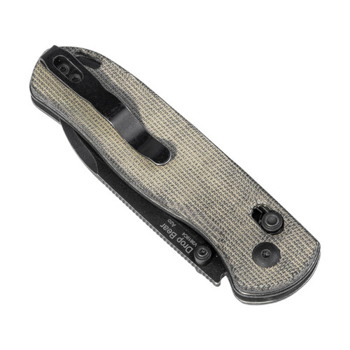 Kizer Cutlery Drop Bear Folding Knife - 2.97" 154CM Black Drop Point Blade, Green Micarta Handles - V3619C4 Kizer Cutlery Drop Bear Folding Knife - 2.97" 154CM Black Drop Point Blade, Green Micarta Handles - V3619C4