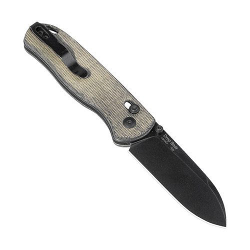 Kizer Cutlery Drop Bear Folding Knife - 2.97" 154CM Black Drop Point Blade, Green Micarta Handles - V3619C4 Kizer Cutlery Drop Bear Folding Knife - 2.97" 154CM Black Drop Point Blade, Green Micarta Handles - V3619C4