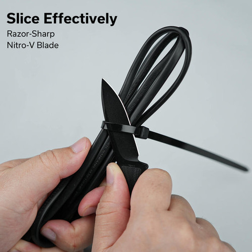 CIVIVI Knives Mini Elementum Fixed Blade Neck Knife - 2.24" Nitro-V Black Drop Point Blade, Black G10 Handles, Kydex Sheath - C23010-1 CIVIVI Knives Mini Elementum Fixed Blade Neck Knife - 2.24" Nitro-V Black Drop Point Blade, Black G10 Handles, Kydex Sheath - C23010-1