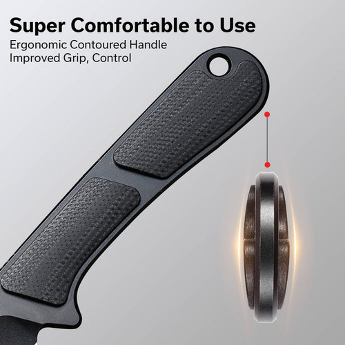 CIVIVI Knives Mini Elementum Fixed Blade Neck Knife - 2.24" Nitro-V Black Drop Point Blade, Black G10 Handles, Kydex Sheath - C23010-1 CIVIVI Knives Mini Elementum Fixed Blade Neck Knife - 2.24" Nitro-V Black Drop Point Blade, Black G10 Handles, Kydex Sheath - C23010-1