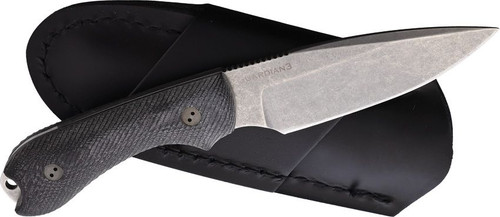 Bradford Knives 3D Guardian 3 Fixed Blade - 3.5" AEB-L Drop Point Blade, 3D Contoured Black Micarta Handles Bradford Knives 3D Guardian 3 Fixed Blade - 3.5" AEB-L Drop Point Blade, 3D Contoured Black Micarta Handles