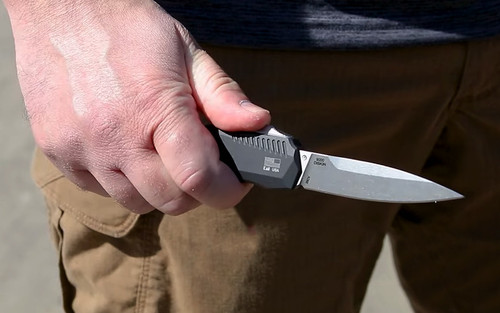 Kershaw Limited Edition Livewire OTF AUTO Knife - 3.3" CPM-Magnacut Satin Spear Point Blade, Blue Aluminum Handles, Reversible Clip - 9000BLU Kershaw Limited Edition Livewire OTF AUTO Knife - 3.3" CPM-Magnacut Satin Spear Point Blade, Blue Aluminum Handles, Reversible Clip - 9000BLU