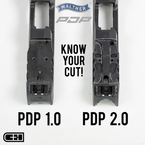 C&H Precision Walther DEFENSE PDP 1.0 to Holosun EPS / EPS CARRY Adapter Plate - Anodized Black Finish, Includes Mounting Hardware C&H Precision Walther DEFENSE PDP 1.0 to Holosun EPS / EPS CARRY Adapter Plate - Anodized Black Finish, Includes Mounting Hardware