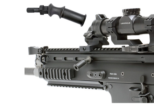 GG&G Angled Enhanced Charging Handle for FNH SCAR Rifles - Allows Handle Angled Up or Down to Clear Optics or Accessories, Black