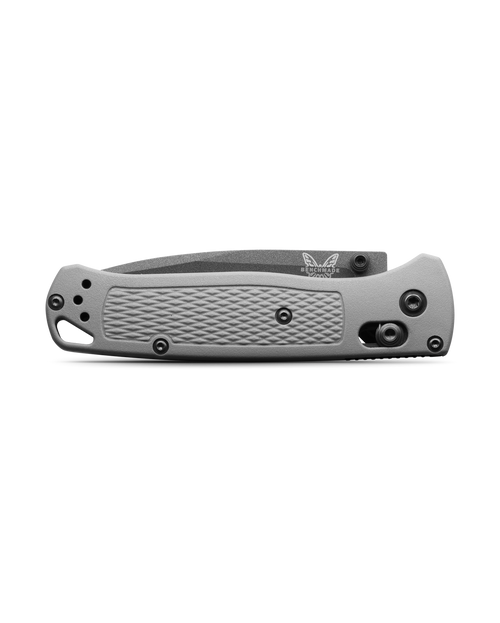 Benchmade Limited Edition Bugout AXIS Folding Knife - 3.24" S30V Cobalt Black Cerakote Plain Blade, Storm Gray Grivory Handles - 535BK-08 Benchmade Limited Edition Bugout AXIS Folding Knife - 3.24" S30V Cobalt Black Cerakote Plain Blade, Storm Gray Grivory Handles - 535BK-08