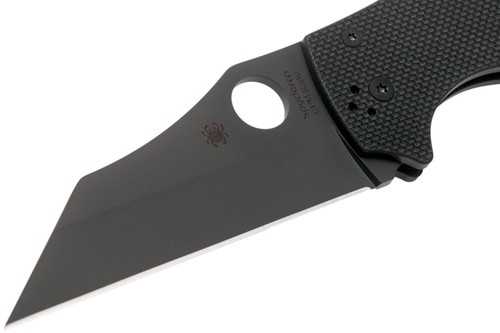 Spyderco YoJumbo Blackout Folding Knife - 3.98" S30V Black DLC Plain Blade, Coarse Black G10 Handles, Compression Lock - C253GPBBK Spyderco YoJumbo Blackout Folding Knife - 3.98" S30V Black DLC Plain Blade, Coarse Black G10 Handles, Compression Lock - C253GPBBK