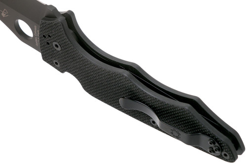 Spyderco YoJumbo Blackout Folding Knife - 3.98" S30V Black DLC Plain Blade, Coarse Black G10 Handles, Compression Lock - C253GPBBK Spyderco YoJumbo Blackout Folding Knife - 3.98" S30V Black DLC Plain Blade, Coarse Black G10 Handles, Compression Lock - C253GPBBK
