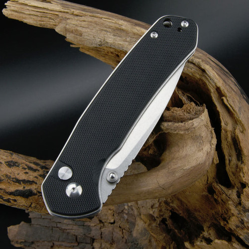 CJRB Cutlery Large Pyrite Folding Knife 3.7" AR-RPM9 Stonewashed Drop Point Blade, Black G10 Handles, Button Lock - J1925L-BK CJRB Cutlery Large Pyrite Folding Knife 3.7" AR-RPM9 Stonewashed Drop Point Blade, Black G10 Handles, Button Lock - J1925L-BK