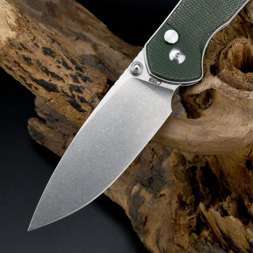 CJRB Cutlery Large Pyrite Folding Knife 3.7" AR-RPM9 Stonewashed Drop Point Blade, Green Canvas Handles, Button Lock - J1925L-ODG CJRB Cutlery Large Pyrite Folding Knife 3.7" AR-RPM9 Stonewashed Drop Point Blade, Green Canvas Handles, Button Lock - J1925L-ODG