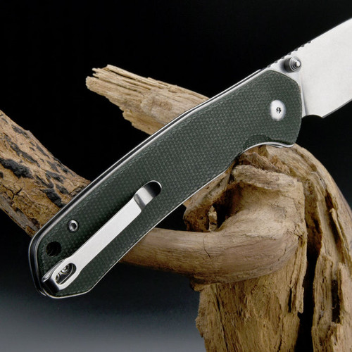 CJRB Cutlery Large Pyrite Folding Knife 3.7" AR-RPM9 Stonewashed Drop Point Blade, Green Canvas Handles, Button Lock - J1925L-ODG CJRB Cutlery Large Pyrite Folding Knife 3.7" AR-RPM9 Stonewashed Drop Point Blade, Green Canvas Handles, Button Lock - J1925L-ODG