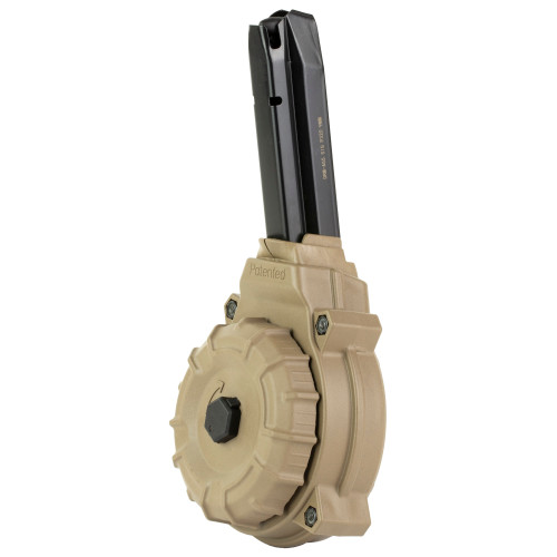 ProMag Drum Magazine - 9MM, 50Rd, Fits Sig Sauer P320, FDE