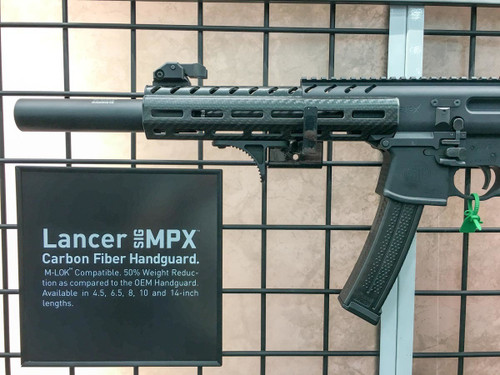 Lancer Systems Carbon Fiber Sig Sauer MPX 10.0" Handguard - Replacement Handguard, Sig MPX, Carbon Fiber Black Lancer Systems Carbon Fiber Sig Sauer MPX 10.0" Handguard - Replacement Handguard, Sig MPX, Carbon Fiber Black