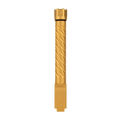 Ballistic Advantage Premium Series Glock 17 9MM 5" Threaded Barrel - 1/2x28, Spiral Fluting, For Glock 17 Gen 5, Gold PVD Finish Ballistic Advantage Premium Series Glock 17 9MM 5" Threaded Barrel - 1/2x28, Spiral Fluting, For Glock 17 Gen 5, Gold PVD Finish