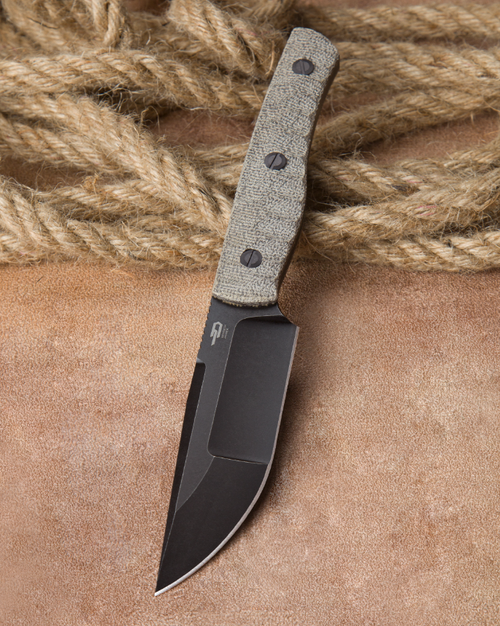Bestech Knives Heidi Blacksmith #2 Fixed Blade Knife - 4" S35VN Black Stonewash Blade, Green Micarta Handles, Kydex Sheath - BFK04D Bestech Knives Heidi Blacksmith #2 Fixed Blade Knife - 4" S35VN Black Stonewash Blade, Green Micarta Handles, Kydex Sheath - BFK04D