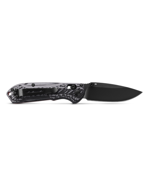 Benchmade Mini Freek Folding Knife - 3" CPM-M4 Black Drop Point Plain Blade, Black/Gray G10 Handles Benchmade Mini Freek Folding Knife - 3" CPM-M4 Black Drop Point Plain Blade, Black/Gray G10 Handles