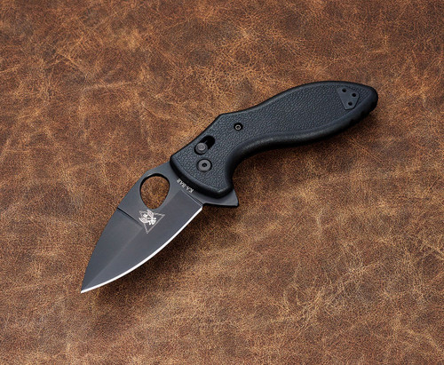 KA-BAR 2490 TDI Law Enforcement Crossbar Lock Flipper Knife - 3" AUS-8 Black Spear Point Blade, Black GFN Handles KA-BAR 2490 TDI Law Enforcement Crossbar Lock Flipper Knife - 3" AUS-8 Black Spear Point Blade, Black GFN Handles
