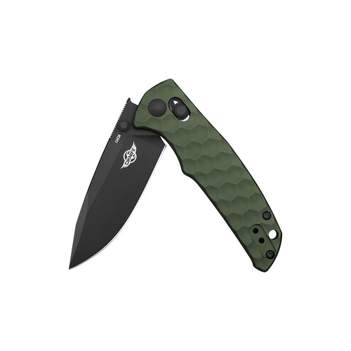 Olight Oknife Rubato 3 Rail Lock Folding Knife - 2.96" 154CM Black Drop Point Blade, Textured OD Green Aluminum Handles - RUBATO-3-ODGN Olight Oknife Rubato 3 Rail Lock Folding Knife - 2.96" 154CM Black Drop Point Blade, Textured OD Green Aluminum Handles - RUBATO-3-ODGN