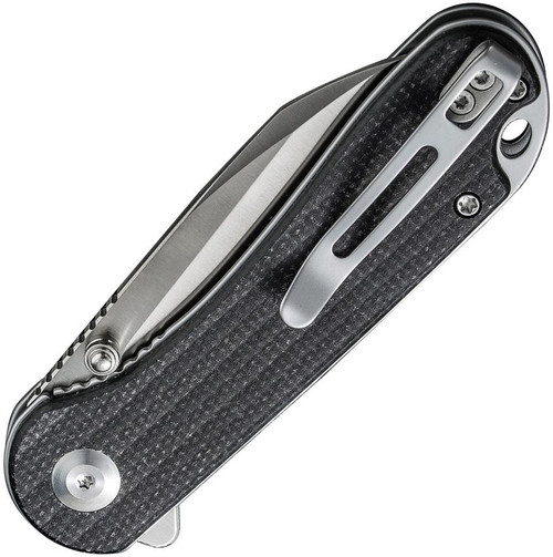 CIVIVI Knives Elementum Liner Lock Flipper Knife - 2.97" Nitro-V Satin Wharncliffe Blade, Black Canvas Micarta Handles - C18062AF-3 CIVIVI Knives Elementum Liner Lock Flipper Knife - 2.97" Nitro-V Satin Wharncliffe Blade, Black Canvas Micarta Handles - C18062AF-3