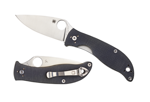 Spyderco Polestar Folding Knife - 3.3" CTS BD1 Satin Plain Blade, Gray G10 Handles - C220GPGY