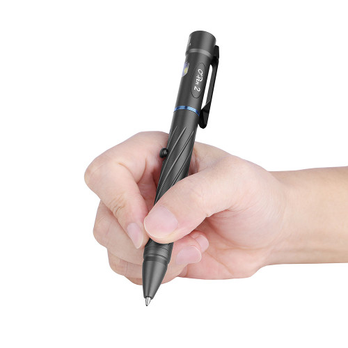 Olight OPen 2 Pen with Integrated LED Flashlight - Gunmetal Gray, 120 Max Lumens - O-Pen 2
