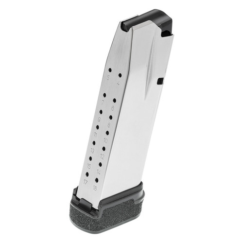 Springfield OEM Hellcat Pro 17 Round 9MM Magazine - Fits Hellcat Pro, Stainless with Black Base Springfield OEM Hellcat Pro 17 Round 9MM Magazine - Fits Hellcat Pro, Stainless with Black Base
