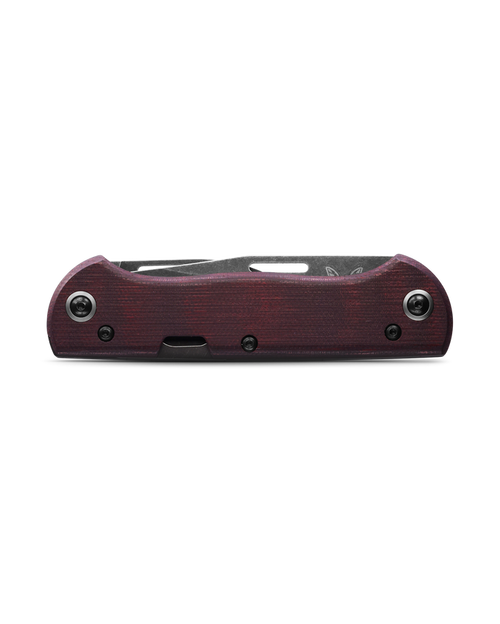 Benchmade 317BK-02 Limited Edition Weekender 2-Blade Slipjoint Folding Knife - 2.97" CPM-S90V Black DLC Clip Point and Drop Point Blades, Burgundy Canvas Micarta Handles Benchmade 317BK-02 Limited Edition Weekender 2-Blade Slipjoint Folding Knife - 2.97" CPM-S90V Black DLC Clip Point and Drop Point Blades, Burgundy Canvas Micarta Handles
