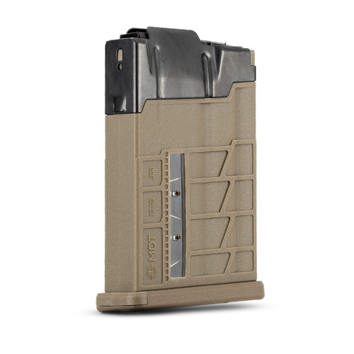 MDT AICS .308/6.5 Creedmor 10 Round Windowed Magazine - Polymer/Metal, 308 Winchester/6.5 Creedmoor, 10 Rounds, Fits Short Action AICS Pattern, Flat Dark Earth MDT AICS .308/6.5 Creedmor 10 Round Windowed Magazine - Polymer/Metal, 308 Winchester/6.5 Creedmoor, 10 Rounds, Fits Short Action AICS Pattern, Flat Dark Earth