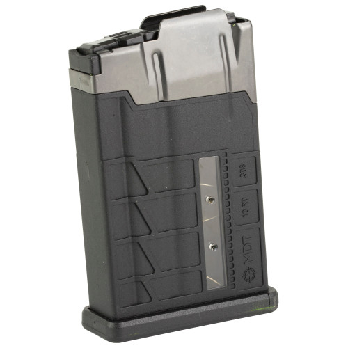 MDT AICS .308/6.5 Creedmor 10 Round Windowed Magazine - Polymer/Metal, 308 Winchester/6.5 Creedmoor, 10 Rounds, Fits Short Action AICS Pattern, Black