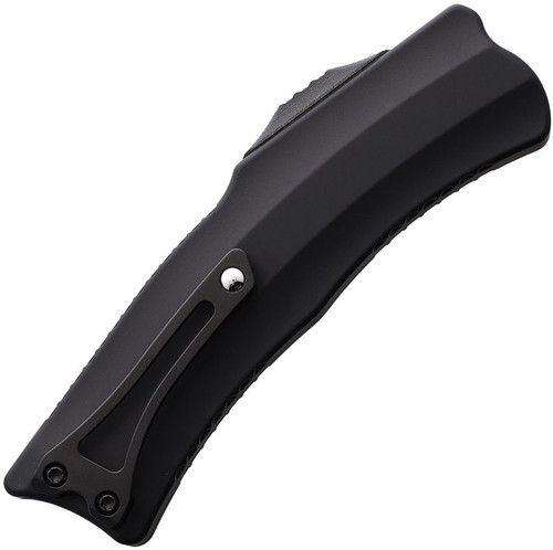 Heretic Knives Roc OTF Auto Knife - 3.2" CPM-MagnaCut Hawkbill Black DLC Blade, Black Aluminum Handles Heretic Knives Roc OTF Auto Knife - 3.2" CPM-MagnaCut Hawkbill Black DLC Blade, Black Aluminum Handles