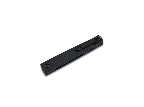 Boker Magnum Stereo Liner Lock Folding Knife - 3.15" 440A Black Plain Blade, Black G10 Handles - 01RY004 Boker Magnum Stereo Liner Lock Folding Knife - 3.15" 440A Black Plain Blade, Black G10 Handles - 01RY004