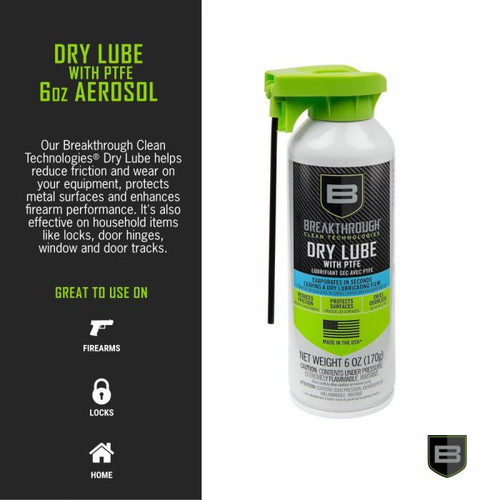 Breakthrough Clean Technologies Aerosol Dry Lube - 6 oz Breakthrough Clean Technologies Aerosol Dry Lube - 6 oz