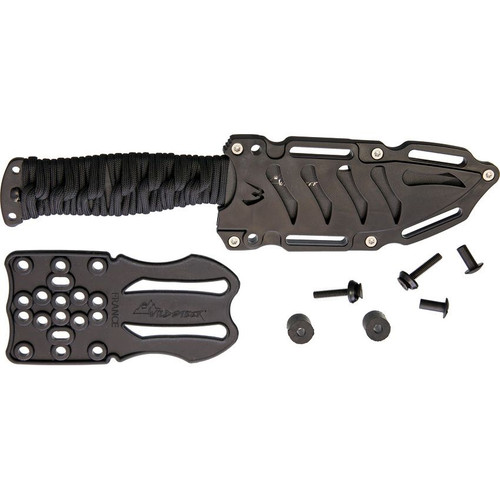 WildSteer ADVENTURER Survival Fixed Blade Knife - 4.6" N690Co Drop Point Blade, Black Paracord Handles, Black Polymer Sheath WildSteer ADVENTURER Survival Fixed Blade Knife - 4.6" N690Co Drop Point Blade, Black Paracord Handles, Black Polymer Sheath