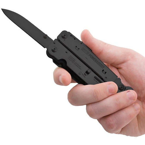 SOG PowerAssist Multi-Tool with Assisted Blades, Black, Nylon Sheath - S66N-CP SOG PowerAssist Multi-Tool with Assisted Blades, Black, Nylon Sheath - S66N-CP