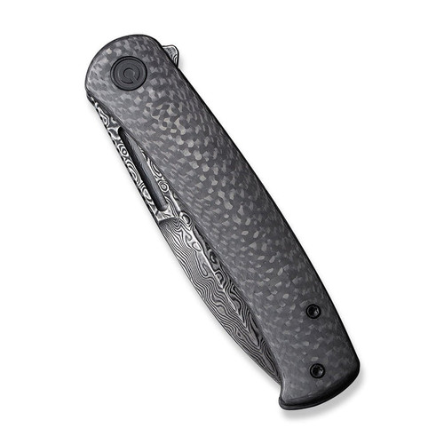 CIVIVI Knives Caetus Liner Lock Flipper Knife - 3.48" Damascus Spear Point Blade, Twill Carbon Fiber Handles - C21025C-DS1 CIVIVI Knives Caetus Liner Lock Flipper Knife - 3.48" Damascus Spear Point Blade, Twill Carbon Fiber Handles - C21025C-DS1