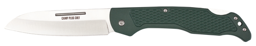 Ontario Camp Plus Folding Chef's Knife - 4.25" Satin Sheepsfoot AUS-8 Blade, OD Green GFN Handles, Lockback - 4300TC Ontario Camp Plus Folding Chef's Knife - 4.25" Satin Sheepsfoot AUS-8 Blade, OD Green GFN Handles, Lockback - 4300TC