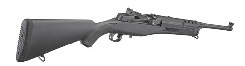 Ruger 5801 Mini-14 Ranch 5.56NATO Rifle - 5+1, 18.50" Barrel, Blued Finish, Black Synthetic Stock, Optics Ready Ruger 5801 Mini-14 Ranch 5.56NATO Rifle - 5+1, 18.50" Barrel, Blued Finish, Black Synthetic Stock, Optics Ready