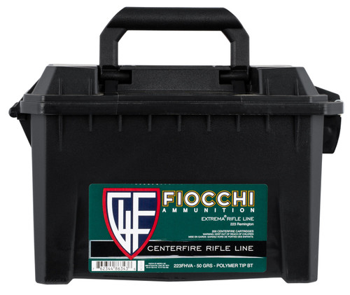 Fiocchi 223FHVA Extrema 223 Rem 50 GR V-Max, Packaged (4) 50 Round Boxes in a Plano Ammo Box for a Total of 200 Rounds