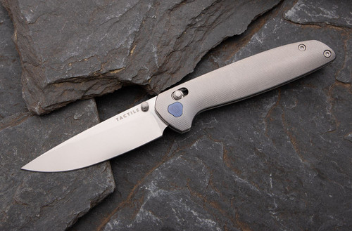 Tactile Knife Co. Maverick Folding Knife - 3.5" MagnaCut Drop Point Blade, Machined Titanium Handles, AXIS/Crossbar Lock Tactile Knife Co. Maverick Folding Knife - 3.5" MagnaCut Drop Point Blade, Machined Titanium Handles, AXIS/Crossbar Lock