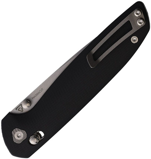Tactile Knife Co. Maverick Folding Knife - 3.5" MagnaCut Drop Point Blade, Machined Black Richlite Micarta Handles, AXIS/Crossbar Lock Tactile Knife Co. Maverick Folding Knife - 3.5" MagnaCut Drop Point Blade, Machined Black Richlite Micarta Handles, AXIS/Crossbar Lock