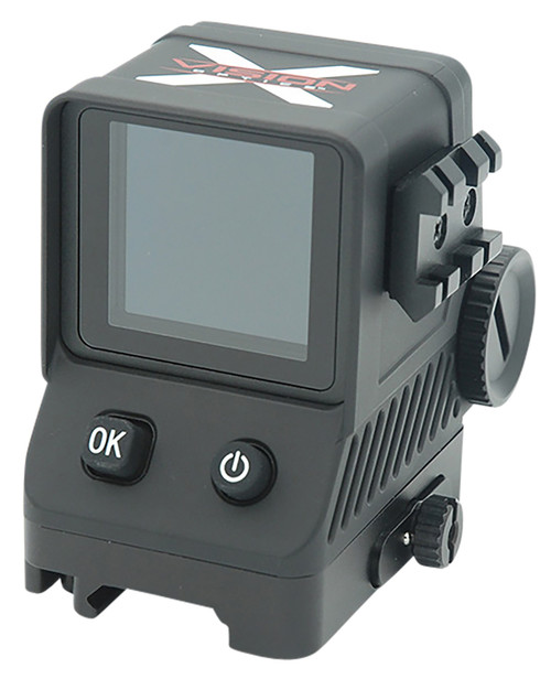 X-Vision 203211 TRW1 Reflex Sight Wide View, Black, 1-4x6.8mm, Multi Reticle/Color 240x210 1.63" AMOLED, 500 yds Detection Range, QD Pic Mount