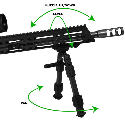 Truglo Tac Pod Carbon Pro Bipod - 6"-9" Height, M-Lok and KeyMod Attachment, Black Truglo Tac Pod Carbon Pro Bipod - 6"-9" Height, M-Lok and KeyMod Attachment, Black