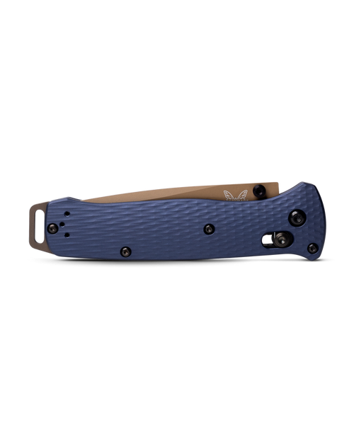 Benchmade Bailout AXIS Folding Knife - 3.38" CPM-M4 Flat Dark Earth Tanto Plain Blade, Crater Blue Aluminum Handles - 537FE-02 Benchmade Bailout AXIS Folding Knife - 3.38" CPM-M4 Flat Dark Earth Tanto Plain Blade, Crater Blue Aluminum Handles - 537FE-02