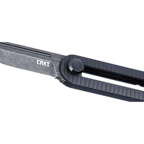 CRKT 4800 KatanaX Manual OTF Slide Lock Knife - 2.01" D2 Black Stonewashed Blade, Black Grivory Handles CRKT 4800 KatanaX Manual OTF Slide Lock Knife - 2.01" D2 Black Stonewashed Blade, Black Grivory Handles