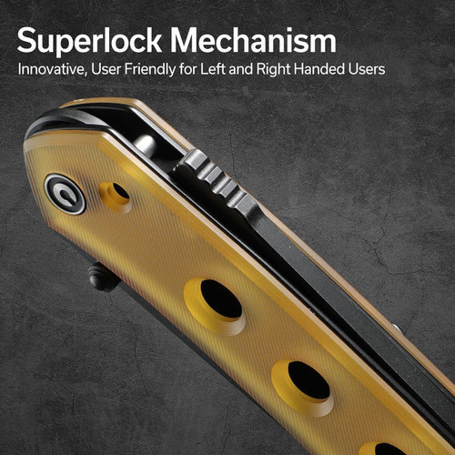 Civivi Snecx Vision FG Superlock Folding Knife - 3.54" Nitro-V Black Reverse Tanto Blade, Bead Blasted Ultem Handles - C22036-6 Civivi Snecx Vision FG Superlock Folding Knife - 3.54" Nitro-V Black Reverse Tanto Blade, Bead Blasted Ultem Handles - C22036-6