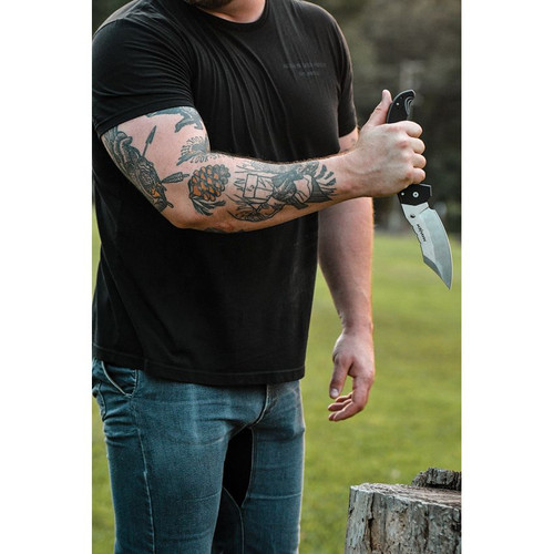 Cold Steel Mayhem ATLAS Lock Folding Knife - 6.0" AUS-10A Clip Point Modified Cleaver Blade, Black/Gray G10 Handles - CS-FL-60DPLM Cold Steel Mayhem ATLAS Lock Folding Knife - 6.0" AUS-10A Clip Point Modified Cleaver Blade, Black/Gray G10 Handles - CS-FL-60DPLM