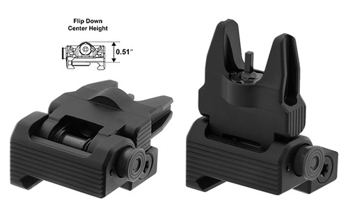 UTG ACCU-SYNC Spring-Loaded AR15 Flip-up Sights - Combo UTG ACCU-SYNC Spring-Loaded AR15 Flip-up Sights - Combo