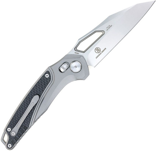 DEFCON Knives Recon Folding Knife - 3.75" Bohler M390 Wharncliffe Blade, Titanium Handles with Carbon Fiber Inlay, Axis Lock - TF9132 DEFCON Knives Recon Folding Knife - 3.75" Bohler M390 Wharncliffe Blade, Titanium Handles with Carbon Fiber Inlay, Axis Lock - TF9132